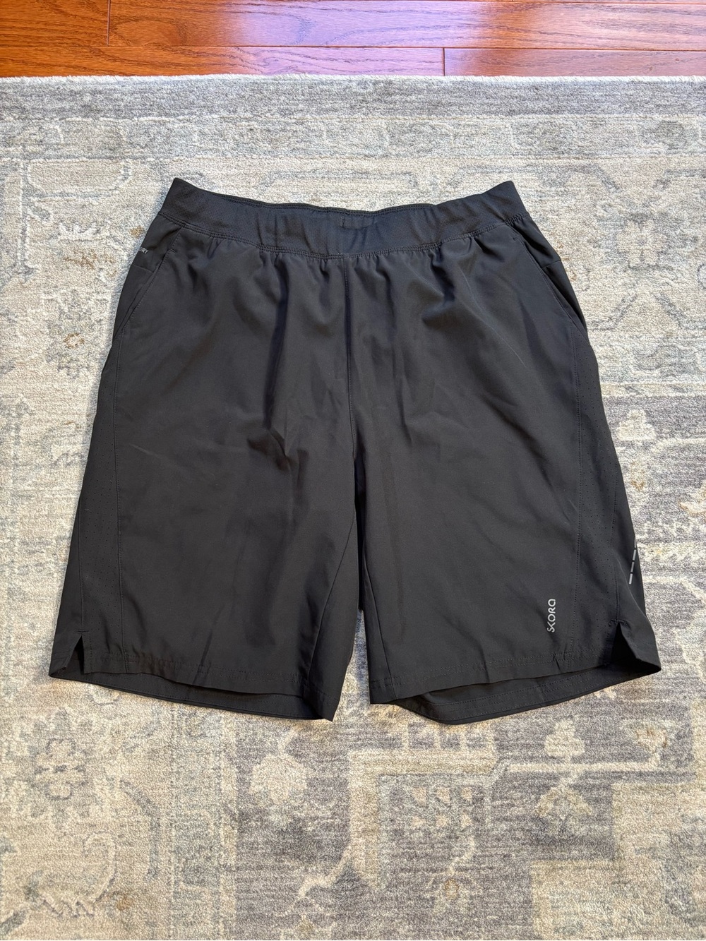 Skora Men's Black Performance Running Shorts Lined Size Medium